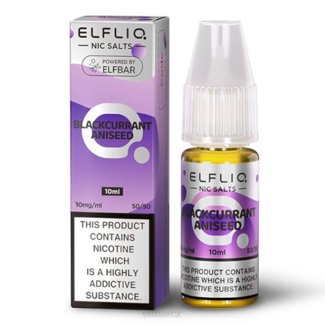elfbar elfliq nic salts - černý rybíz anýz - 10ml-10 mg/ml 8442177