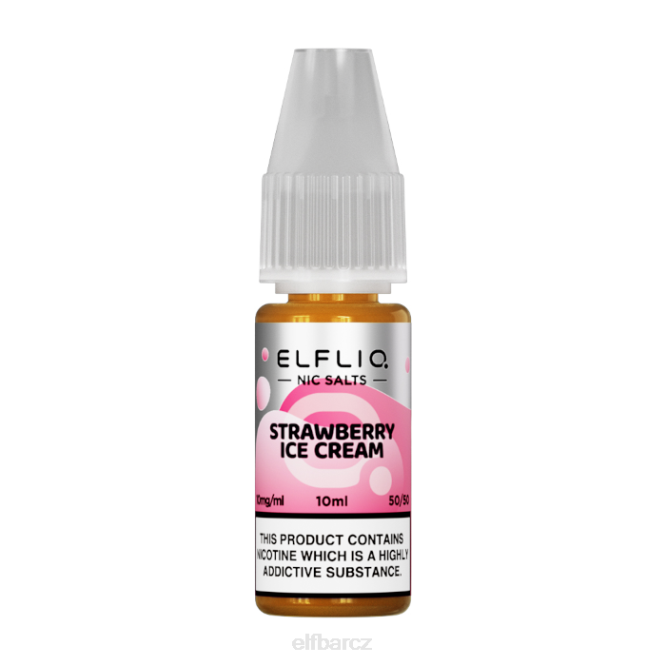 elfbar elfliq nic salts - jahodový sněhový - 10ml-10 mg/ml 8442182