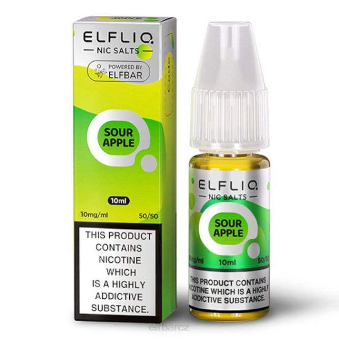 elfbar elfliq nic salts - kyselé jablko - 10ml-10 mg/ml 8442169