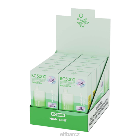 ELFBAR miami mint eb bc5000 spotřebitel - 50 mg - jednotlivě TJTP614