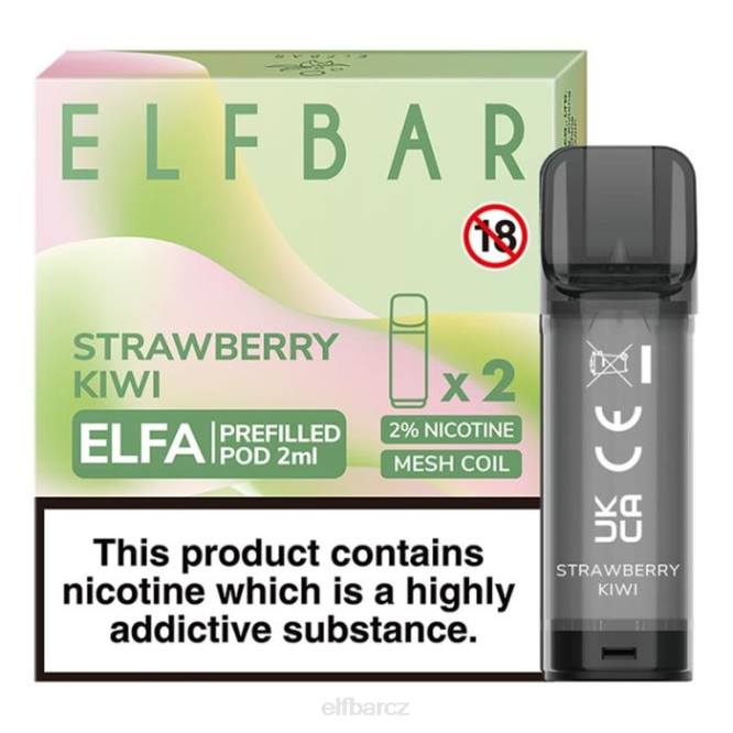 elfbar elfa předplněný pod - 2 ml - 20 mg (2 balení) 8442107 jahodové kiwi