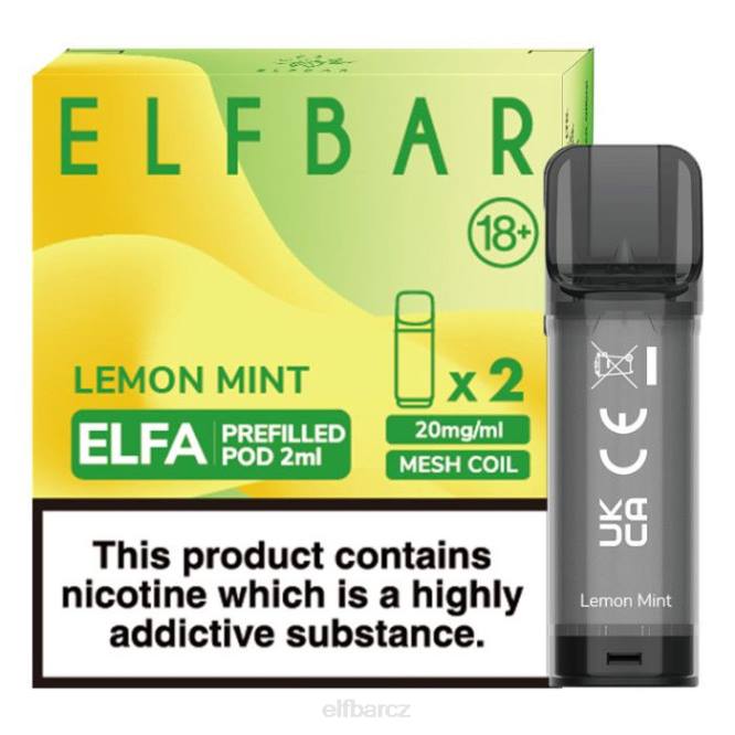elfbar elfa předplněný pod - 2 ml - 20 mg (2 balení) 8442110 citronová máta