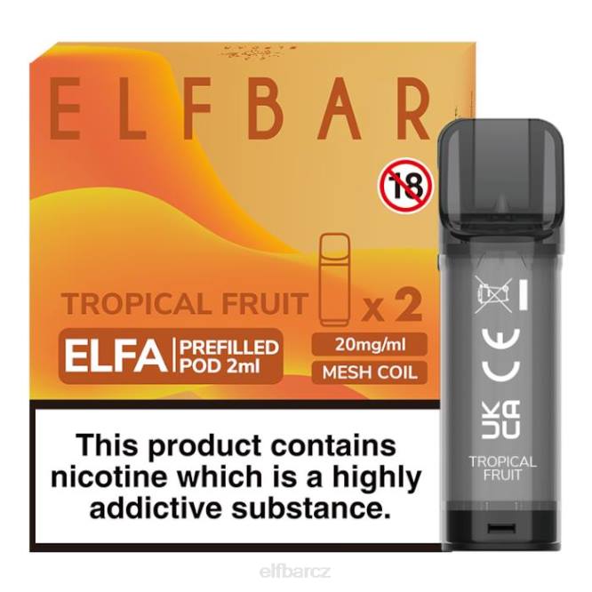 elfbar elfa předplněný pod - 2 ml - 20 mg (2 balení) 8442120 tropické ovoce