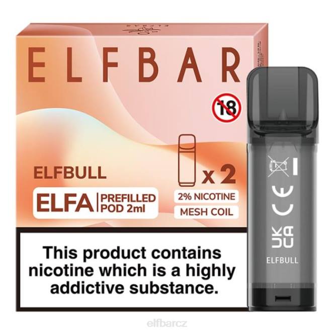 elfbar elfa předplněný pod - 2 ml - 20 mg (2 balení) 8442128 elfský býk