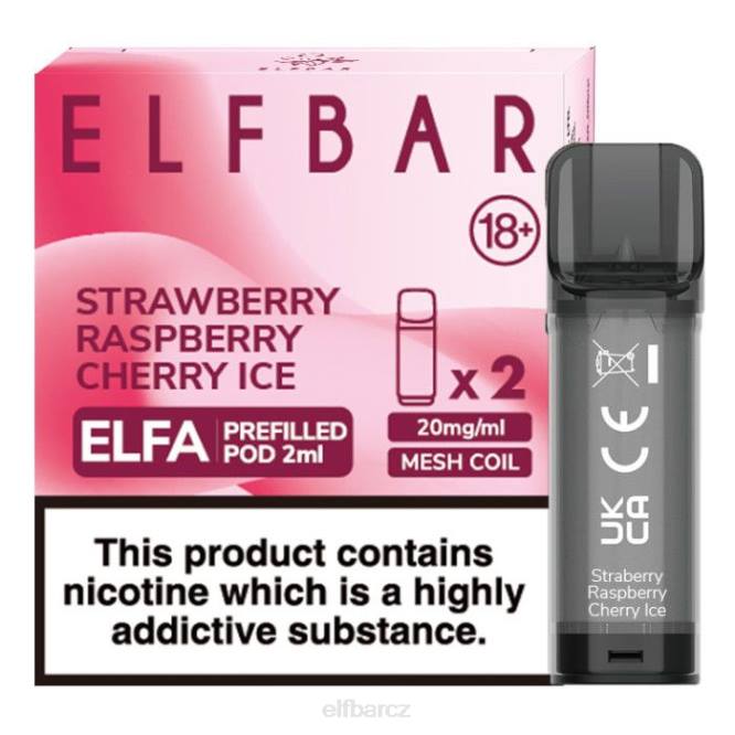 elfbar elfa předplněný pod - 2 ml - 20 mg (2 balení) 8442129 jahoda malina třešeň led