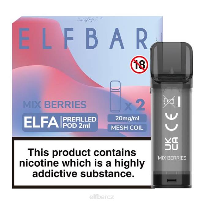 elfbar elfa předplněný pod - 2 ml - 20 mg (2 balení) 8442132 míchat bobule