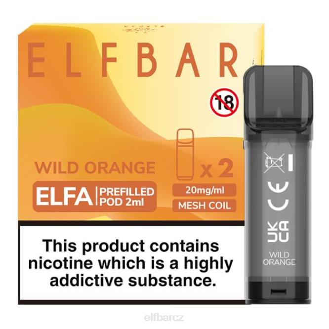 elfbar elfa předplněný pod - 2 ml - 20 mg (2 balení) 8442133 divoký pomeranč