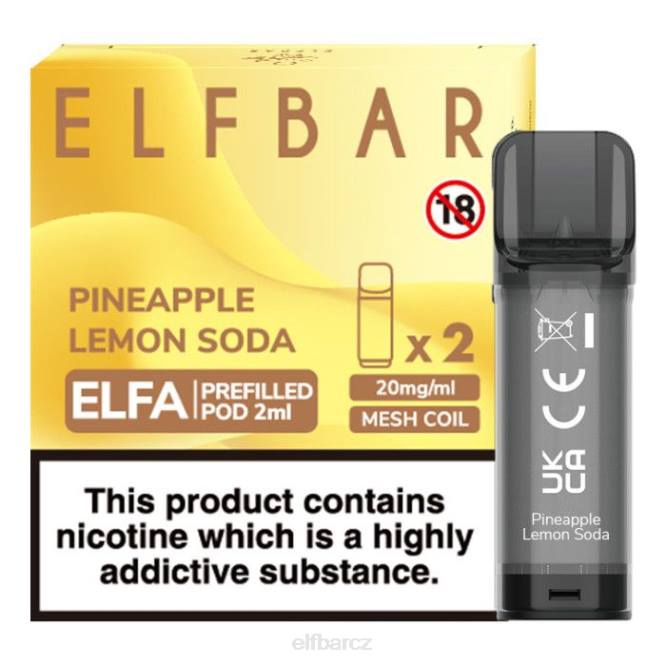 elfbar elfa předplněný pod - 2 ml - 20 mg (2 balení) 8442134 ananasová citronová soda