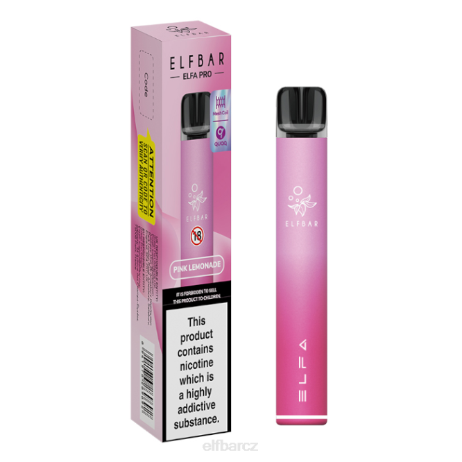 elfbar elfa pro pod kit - dobíjecí 844272 růžová + růžová limonáda předplněný lusk