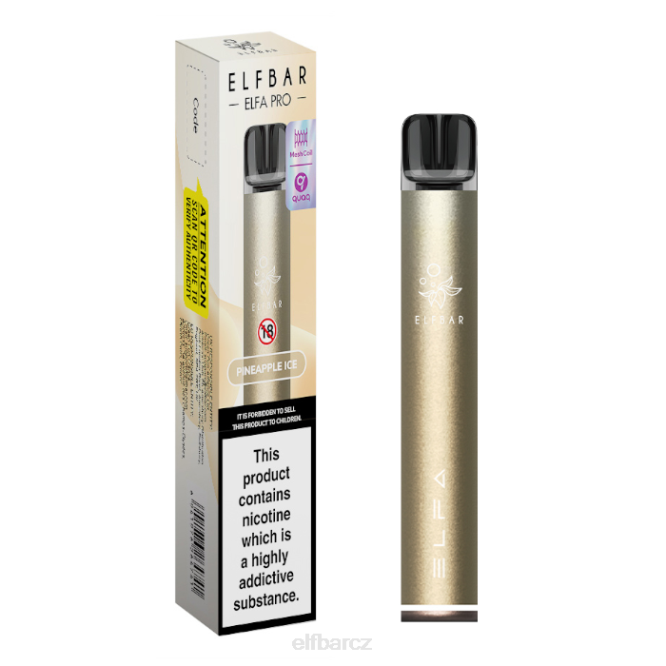 elfbar elfa pro pod kit - dobíjecí 844275 tmavě zlatá + ananasový led předplněný lusk