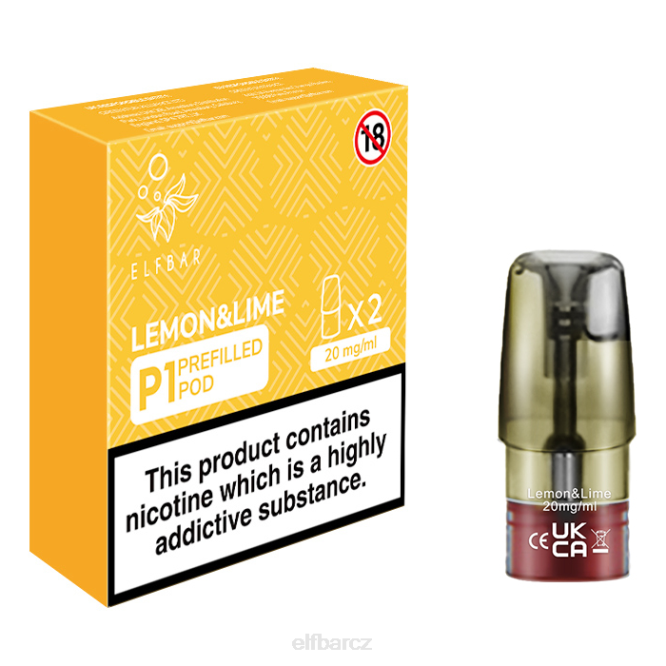 elfbar mate 500 p1 předplněných lusků - 20 mg (2 balení) citron a limetka 8442149