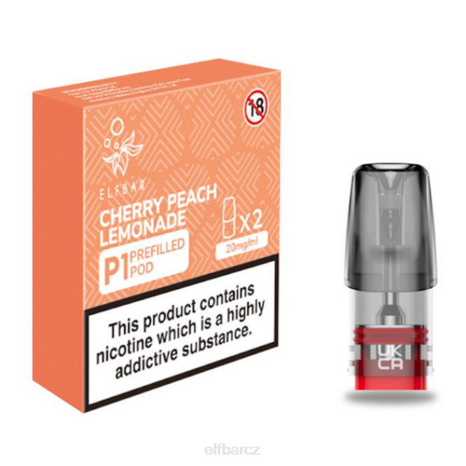 elfbar mate 500 p1 předplněných lusků - 20 mg (2 balení) třešňová broskvová limonáda 8442164