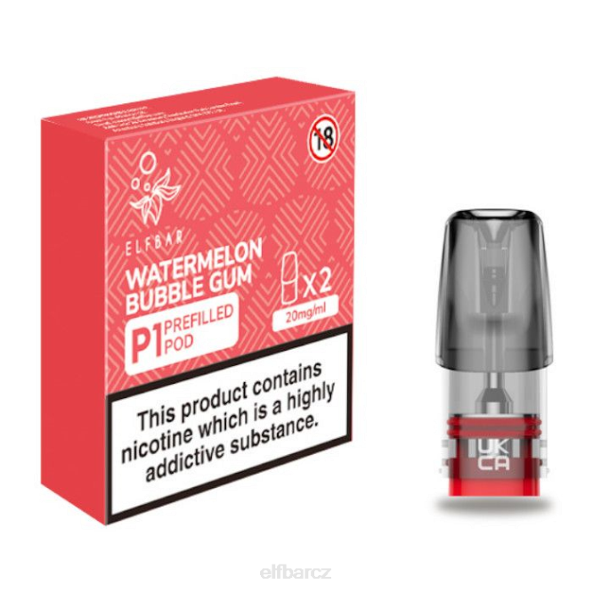 elfbar mate 500 p1 předplněné lusky - 20 mg (2 balení) žvýkačka z melounu 8442159