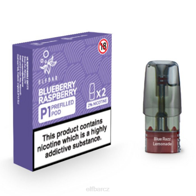 elfbar mate 500 p1 předplněné tobolky - 20 mg (2 balení) 8442157 borůvka malina