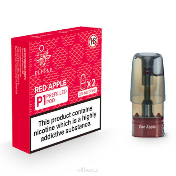 elfbar mate 500 p1 předplněné tobolky - 20 mg (2 balení) 8442161 červené jablko