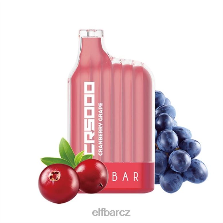ELFBAR cr5000 jednorázová vapka 5000 šluků brusinkový hrozn 60FDZ26