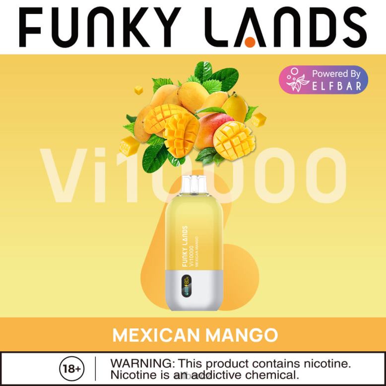 ELFBAR funky lands jednorázové vape vi10000 potáhnutí broskvová colada 60FDZ162