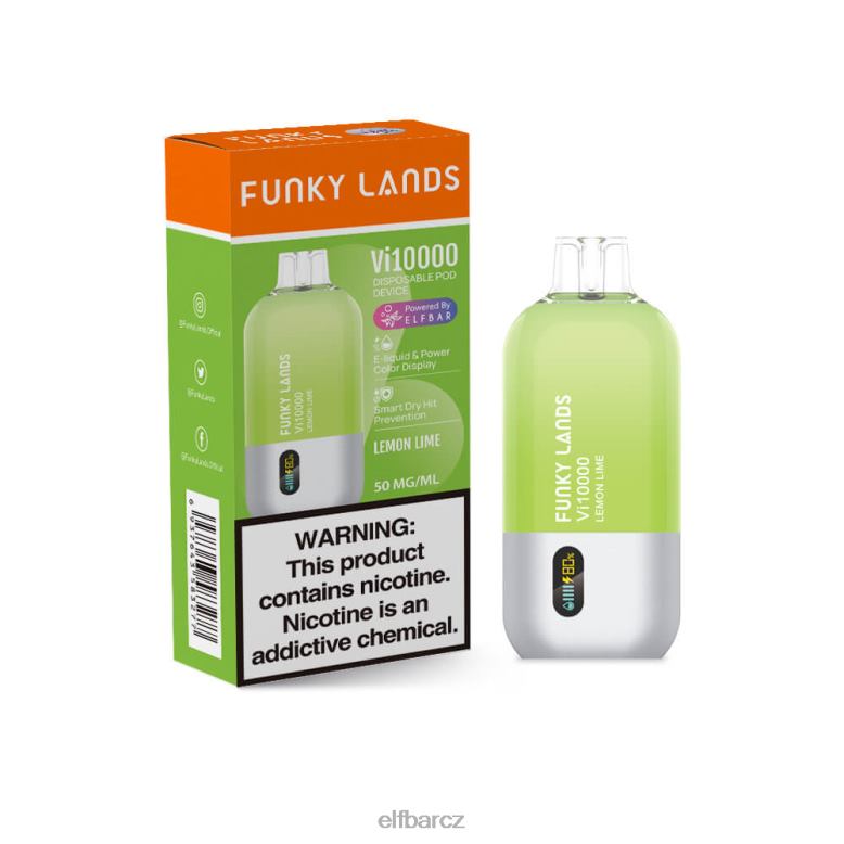 ELFBAR funky lands nejlepší příchuť jednorázový vape vi10000 ledová série brusinkový hroznový duo led 60FDZ156