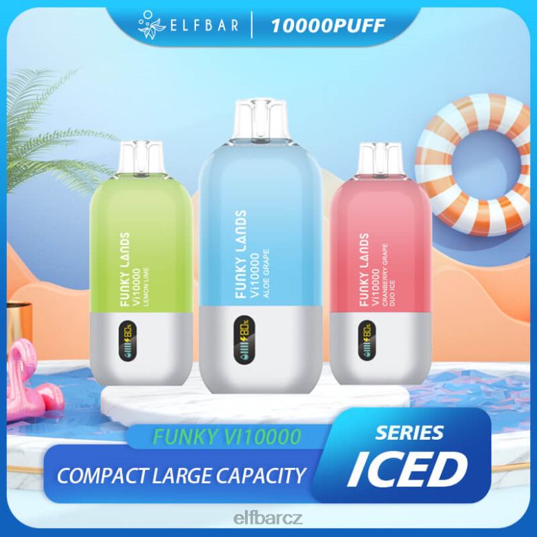 ELFBAR funky lands nejlepší příchuť jednorázový vape vi10000 ledová série klasická ledová káva 60FDZ155