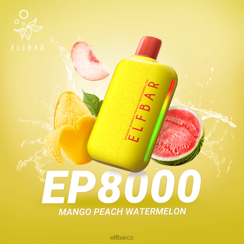 ELFBAR jednorázové vapky nové ep8000 potahy dvojité mango 60FDZ68