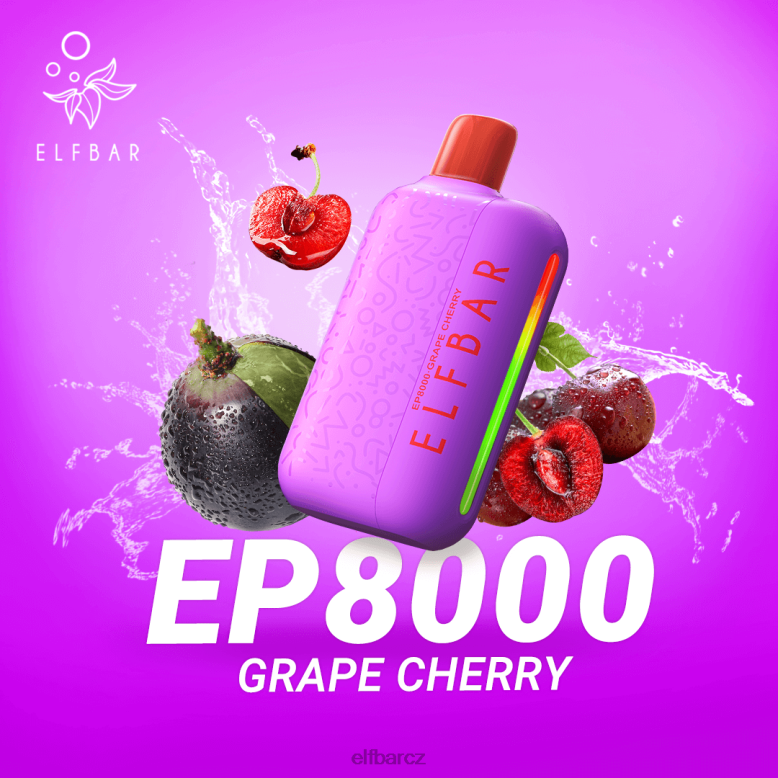 ELFBAR jednorázové vapky nové ep8000 potahy hroznová třešeň 60FDZ57