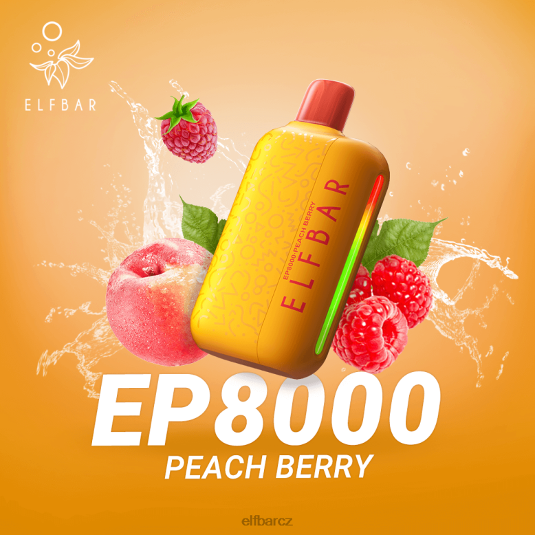 ELFBAR jednorázové vapky nové ep8000 potahy ostružina brusinka 60FDZ67