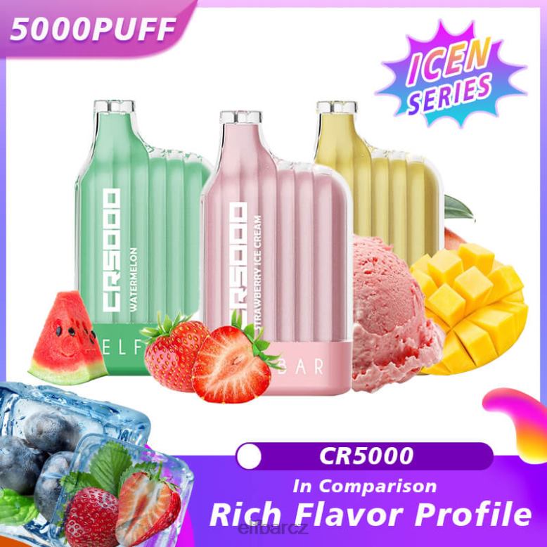 ELFBAR nejlepší příchuť jednorázový vape cr5000 led série modrá razz limonáda 60FDZ21