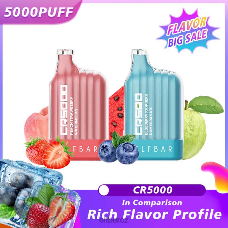 ELFBAR nejlepší příchuť jednorázový vape cr5000 velký výprodej vodní meloun 60FDZ16