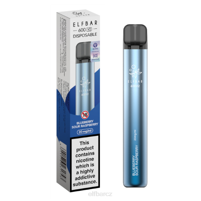 elfbar 600v2 jednorázová vapka - 20 mg 844210 borůvka kyselá malina