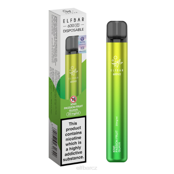 elfbar 600v2 jednorázová vapka - 20 mg 844212 kiwi mučenka guava