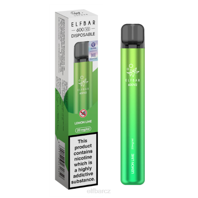 elfbar 600v2 jednorázová vapka - 20 mg 844215 citron limetka
