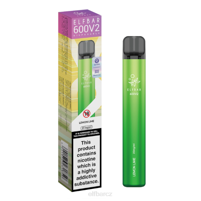 elfbar 600v2 jednorázová vapka - 20 mg 844215 citron limetka