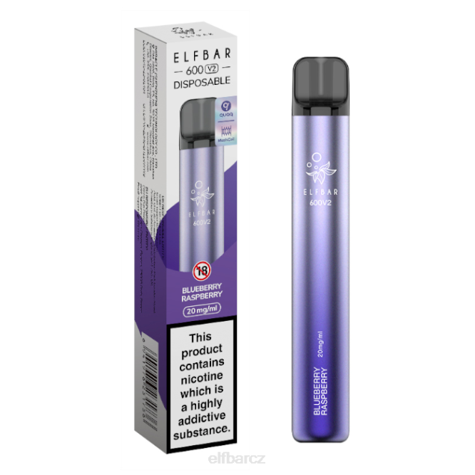 elfbar 600v2 jednorázová vapka - 20 mg 844216 borůvka malina