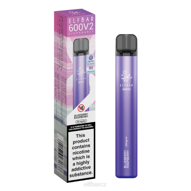 elfbar 600v2 jednorázová vapka - 20 mg 844216 borůvka malina