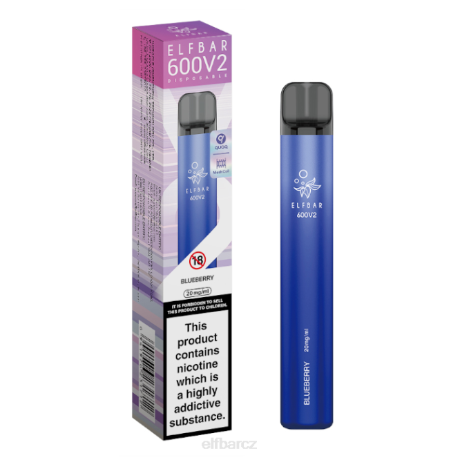 elfbar 600v2 jednorázová vapka - 20 mg 84421 borůvka