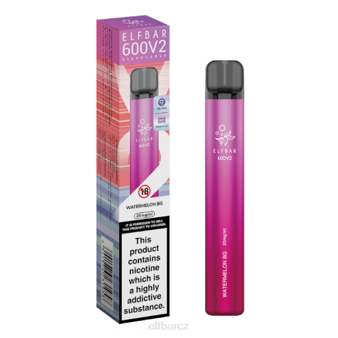 elfbar 600v2 jednorázová vapka - 20 mg 844227 meloun bg
